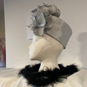 Torque Vintage 1960's Hat Silver Deborah's Fashion